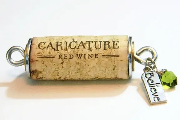 Wine Cork Keychain